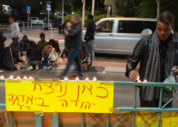 המקום בו נורה יהודה ביאדגה בידי שוטרים בבת ים | צילום: אבי בלכרמן