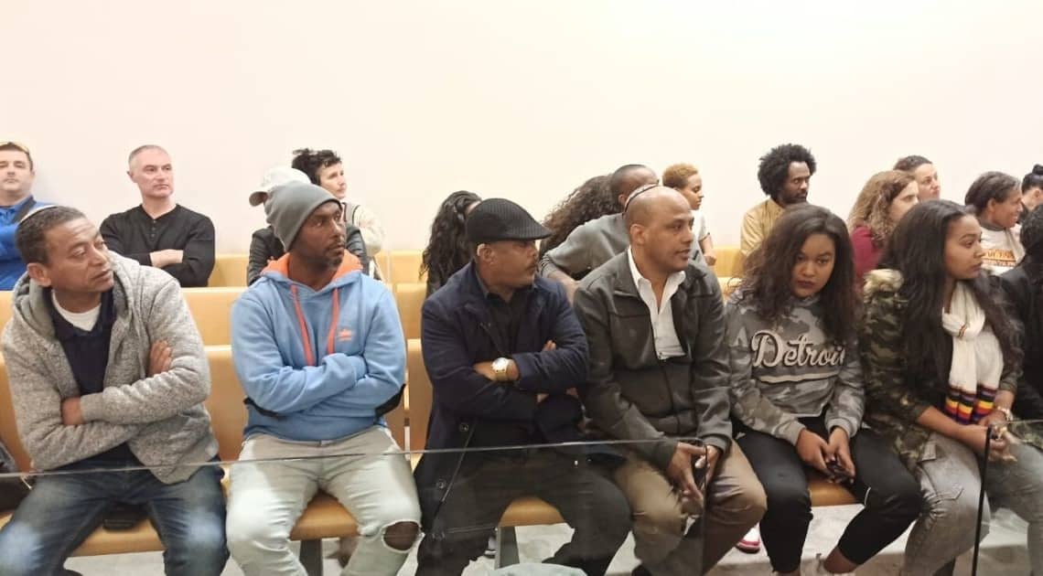 משפחת טקה בבית המשפט בדיון המקדמי | צילומים: אבי בלכרמן