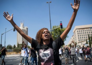 המאבק האתיופי, הפגנות בירושלים בקיץ האחרון | צילום: יונתן זינדל, פלאש 90 (למצולמת אין קשר לכתבה)