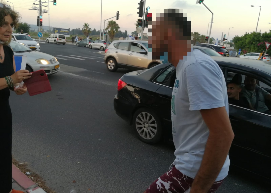 התוקף אמש בצומת בנימינה. המשטרה חוקרת את האירוע