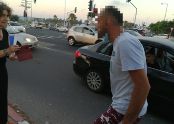 התוקף אמש בצומת בנימינה. המשטרה חוקרת את האירוע