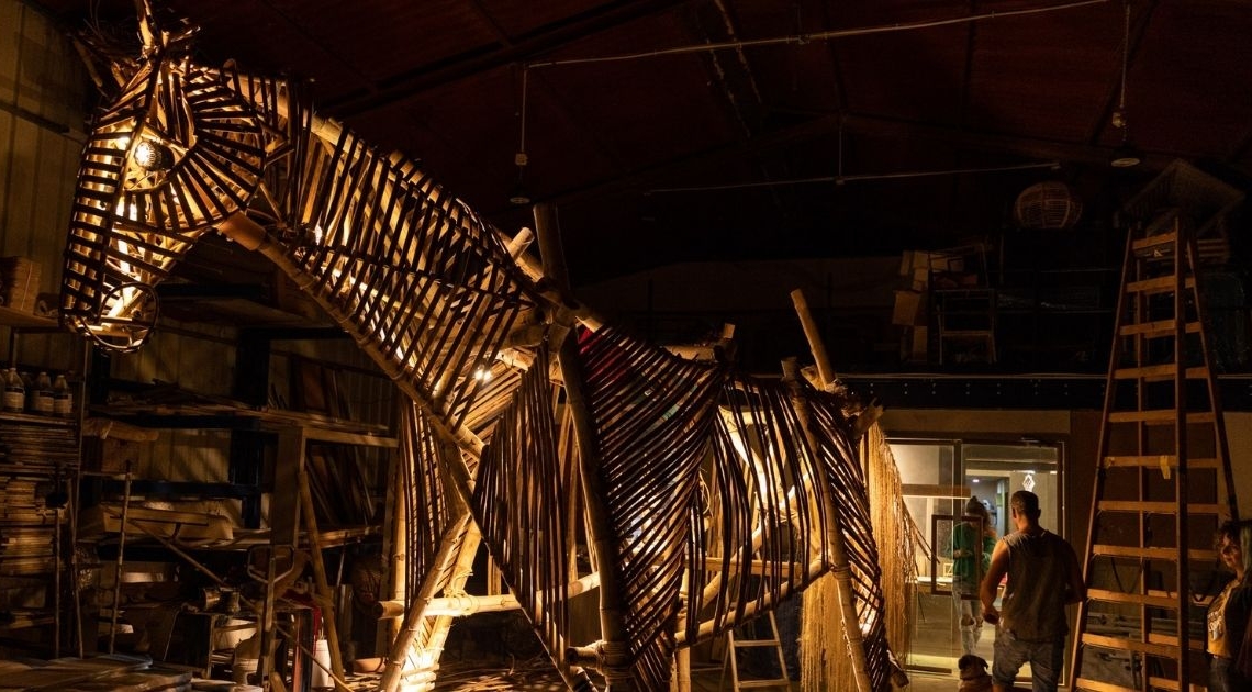 הסוס הטרויאני שיוצב הערב בבלפור | צילום: מולי גולדברג