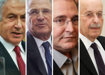 רם כספי, ניר גלעד, דוד שמרון, בנימין נתניהו | צילומים: מרים אלסטר, נועם רבקין, הדש פרוש פלאש 90