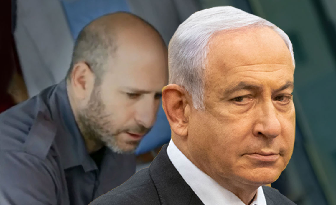 חנוך דאום ונתניהו | צילום: אוליבייה פיטוסי, צילום מסך מאקו 12