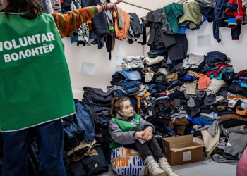 מחסן חירום לפליטים במולדובה | צילום: נתי שוחט, פלאש 90