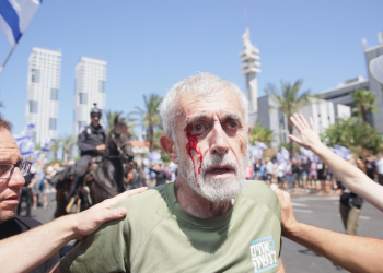 אלימות כלפי מפגינים נגד הרפורמה המשפטית | צילום: איתי רון