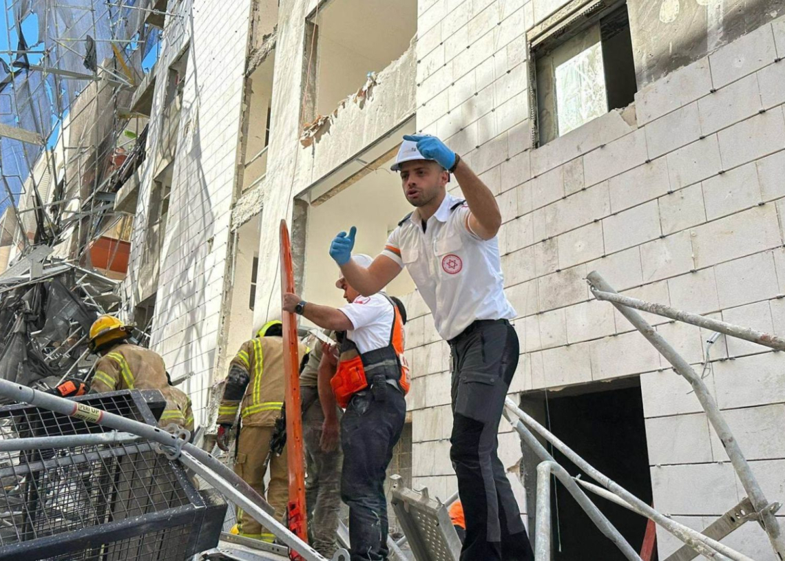 אתר תאונת הבנייה בגליל, השבוע | צילום: דוברות מד"א