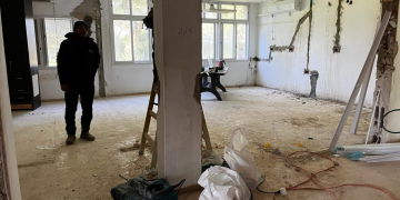 השיפוצים בקיבוץ גדות | צילום: דפני לידור